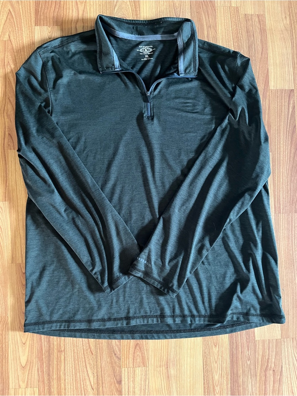Men's Long-Sleeve Quarter-Zip Performance Shirt - dark olive green